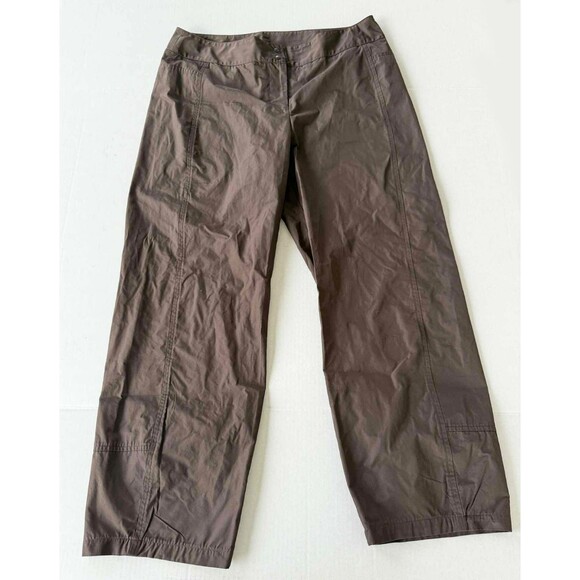 Babette Wide Leg Lantern Barrel Cropped Pants Lagenlook Brown Women's sz. Small - Picture 1 of 8